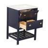 24 Inches Bathroom Vanity Sink Set Freestanding Bathroom Storage Cabinet with Open Shelf Drawers for Home - 4 of 4