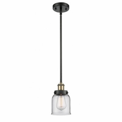 Bell - 1 Light Stem Hung Mini Pendant In Industrial Style-10 Inches Tall and 5 Inches Wide