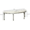 TiramisuBest Vintage Semi-Circle End of Bed Bench, Upholstered Bedroom Entryway Bench with Tufted Velvet-Touch Fabric & Rubberwood Legs, Gray - 3 of 4