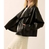 Women's Vegan Double Breasted Motorcycle Jacket - PROMESA M - 3 of 4