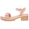 Journee Collection Womens Dexxla Buckle Ankle Strap Low Platform Sandals Rose 12 - 2 of 4