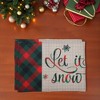 Unique Bargains Christmas Place Mats Linen Red Green Beige White 13"x17.7" 2 Pcs - 2 of 4
