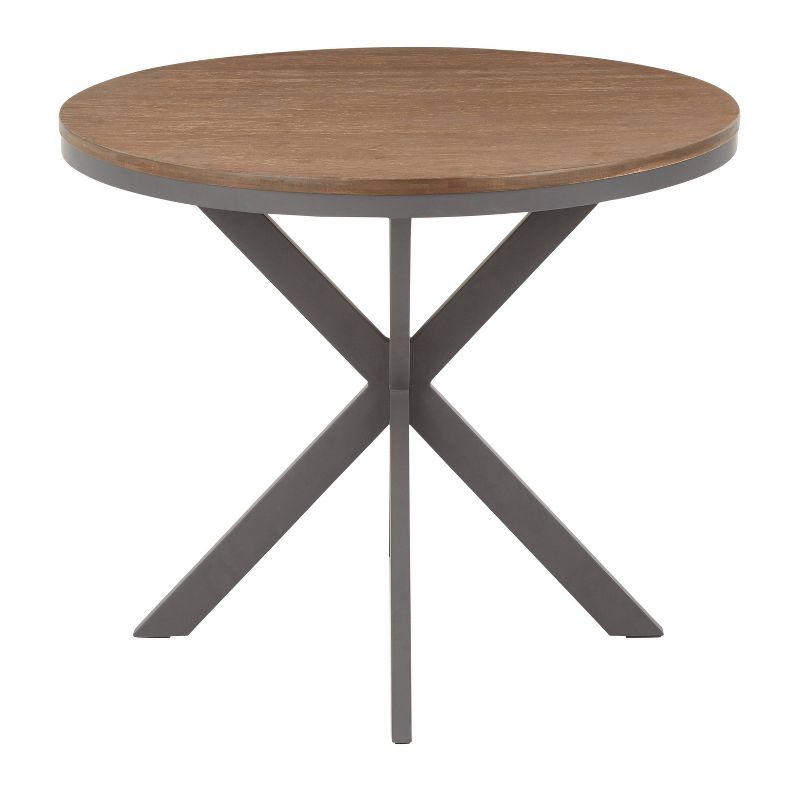 X Pedestal Industrial Dinette Table - LumiSource, 3 of 13