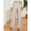 Wide Leg Pants for Women High Waisted Business Work Casual Adjustable Tie Knot Dress Pants - 2 of 4