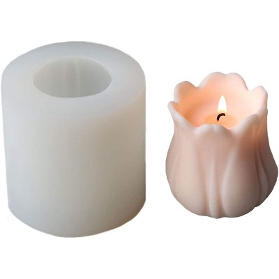 JDICTION 3D Tulip Flower Silicone Molds – For Candle Making, Handmade Soap, Fondant Chocolate Baking, Polymer Clay, Home Decoration