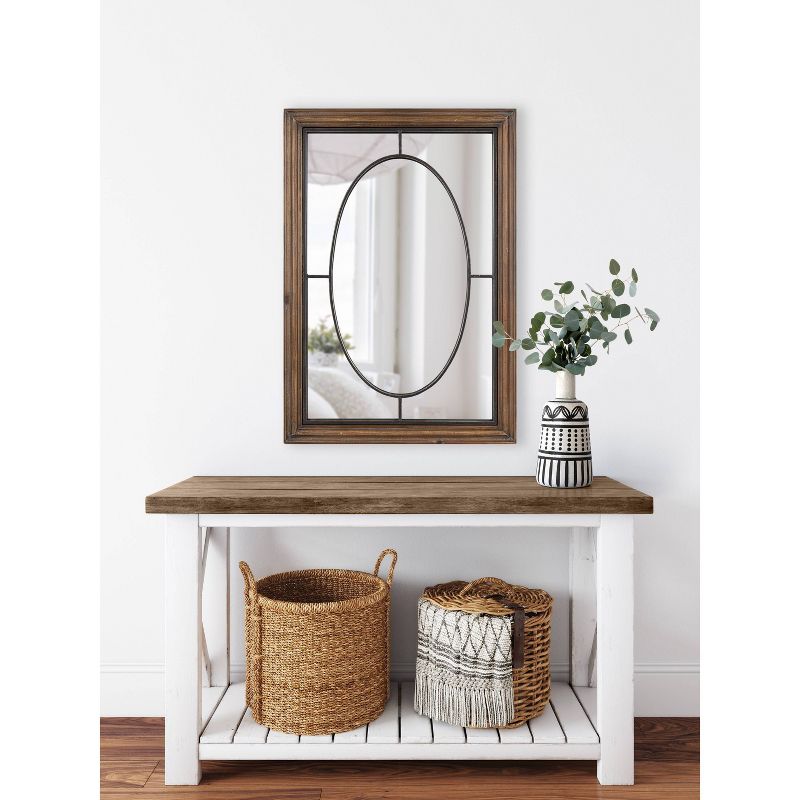 24&#34; x 35&#34; Silverthorne Wood Framed Decorative Wall Mirror Rustic Brown - Kate &#38; Laurel All Things Decor, 6 of 8