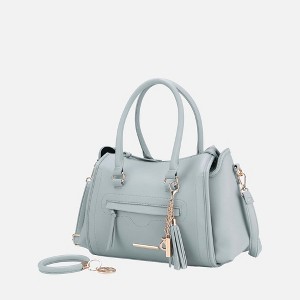 MKF Collection Valeria Vegan Leather Women's Satchel Bag with Keyring by Mia K - 1 of 4