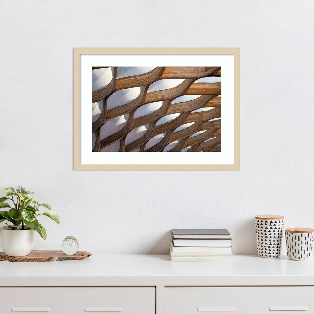 Photos - Other Decoration Amanti Art 25"x19" Honeycomb by Dmitry Kirshner Wood Framed Wall Art Print
