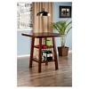 Orlando Square High Table with 2 Shelves Wood/Walnut - Winsome - image 4 of 4