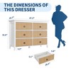 47" Dresser for Bedroom, Fluted Chest of Drawers with Storage for Closet, Bedroom, Hallway, Entryway - 3 of 4