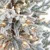 Nearly Natural 5-ft Flocked Fraser Fir Artificial Christmas Tree with 300 Warm White Lights and 967 Bendable Branches in Gray Planter - 3 of 3