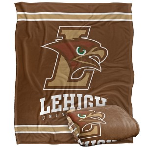 Lehigh University Primary Logo Silky Touch Blanket White 50x60 - 1 of 4