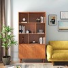 NicBex 67.40" 3-Tier Wood Bookshelf with Storage Cabinet Bookcases for Living Room Home Office - 2 of 4
