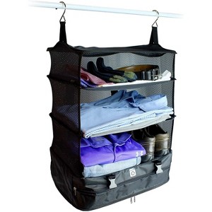 Maison Products Space Saving Travel Luggage Organizer and Packing Cube With Built In Hanging Shelves and Laundry Storage Compartment - Large - 1 of 4