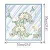 INSPIRE CHIC Women's Floral Printed Satin Square Flowers Silky Neck Scarves 1Pc - 3 of 4