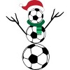 Junior's Design By Humans Funny Christmas Shirts Soccer Snowman T-Shirt By RaisedByBears T-Shirt - 2 of 3