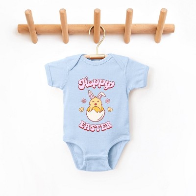The Juniper Shop Hoppy Easter Chick Colorful Baby Bodysuit