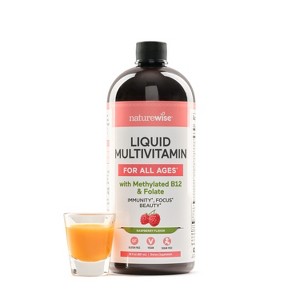 NatureWise Liquid Multivitamin for Women, Men of All Ages - Sugar Free, Vegan - Vitamins for Energy Levels, Beauty, Immune Health - 1 of 4