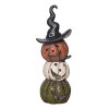 Transpac Vintage Stacked Pumpkins Light Up Figurines Multicolored Battery Operated Halloween Tabletop Decor Gift - 2 of 4
