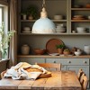 Vintage Farmhouse Pendant Light, Handcrafted Rustic Blue-Green Metal Dome Lamp, Distressed Finish, UL Listed - 2 of 4