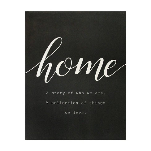 23 62 X 30 31 Home Is Quote Oversized Wall Art White Stratton Home Decor Target