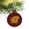 Central Michigan University Logo Mini Small Tiny Wood Christmas Tree Holiday Ornament - 3 of 4