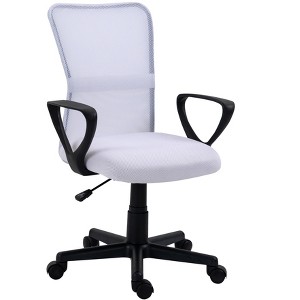 Nordlys Adjustable Fabric Office Chair with Mesh Back Vintage Style Upholstery Bedroom - 1 of 4