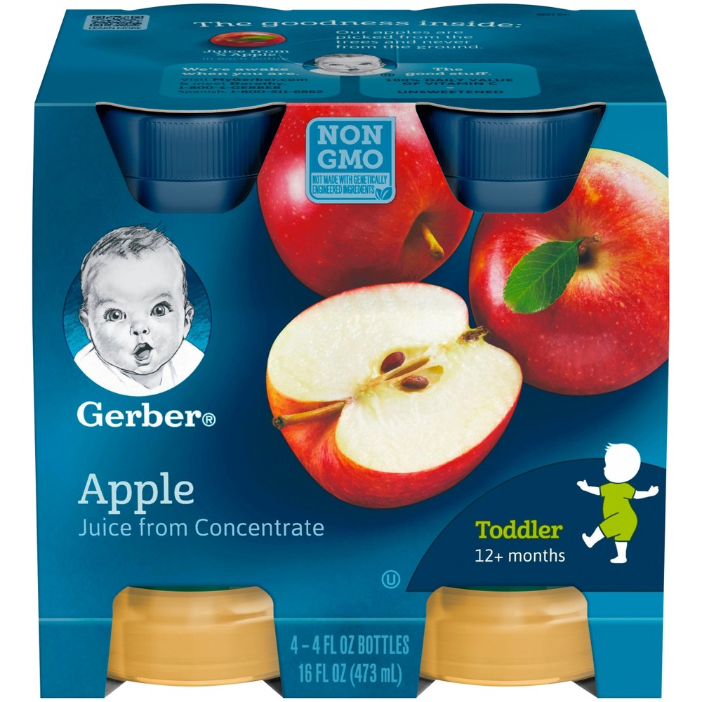 UPC 015000007751 product image for Gerber Apple Juice 4 oz 4 pk | upcitemdb.com