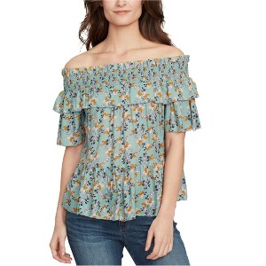 William Rast Womens Arabella Floral Off the Shoulder Blouse - 1 of 1