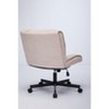 NicBex Office Chair with Adjustable Height Modern Rotatable Technical Fabric Vanity Chair Computer Chair with Wheels for Office, Study, Bedroom, Pink - 3 of 4