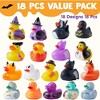 Joyfy 18 PCS Halloween Rubber Ducks, Bath Rubber Duckies Toys for Halloween Goodie Bag Fillers, Party Favors Decorations, Classroom Game Prizes - 2 of 4