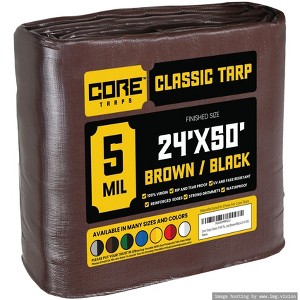 Core Tarps Heavy Duty 5 Mil Tarp Cover, UV Resistant, Rip Proof for Roof, Camping, Patio, Pool, Boat - 1 of 4