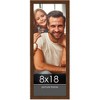 PosterPalooza | Panoramic Simple Brown Picture Frame - UV Acrylic, Foam Board Backing, Hanging Hardware - 2 of 4