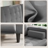 Kayamas 70" Small Loveseat Sofa Small Couch for Living Room, Comfy Love Seat with Removable Washable Cover and Solid Wood Frame - 3 of 4