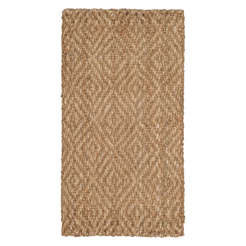 2'3inx4' Crista Geometric Woven Accent Rug Natural - Safavieh