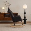 Accent Chairs Living Room,Accent Chairs With Arms,High Backrest And Pillows,Rocking Chair For Nursery,Rocking Chair Glider-Maison Boucle‎ - 3 of 4