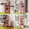 Belffin 5 Tier Rolling Utility Cart with Drawer,Utility Cart Made of Multifunctional Storage Organizer Tool（Pink） - 4 of 4