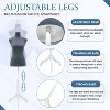 FDW Mannequin Adjustable Height Female Mannequin Torso 49-63in Height Wooden Tripod Stand with High Density Foam Velvet Fabric Covering Perfect - 3 of 4