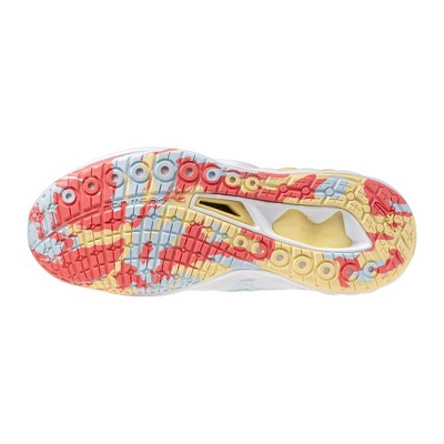 Обувь Mizuno Wave Luminous Women's Volleyball Shoe, 10 1/2, White-Calypso Coral — фото 2