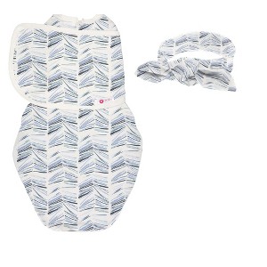 embe Newborn Swaddle Wrap and Bow Headband Set (0-3 months) - 1 of 2
