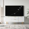 White TV Stand for 65+ Inch TV - 3 of 4