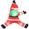 Angel Sar 4.9 FT Lighted Inflatable Hanging Santa Claus with Gift Bag, Christmas Blow Up Yard Decoration with LED Lights for Lawn, Garden Party - 4 of 4