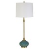 Uttermost Kaimana Aged Blue Buffet Lamp – Ceramic and Iron Table Lamp with Fabric Shade for Elegant Accent Lighting - 4 of 4