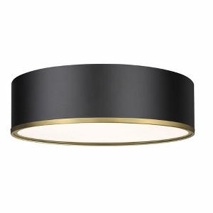 Z-Lite Arlo 4 - Light Flush Mount in  Matte Black/Rubbed Brass - 1 of 1