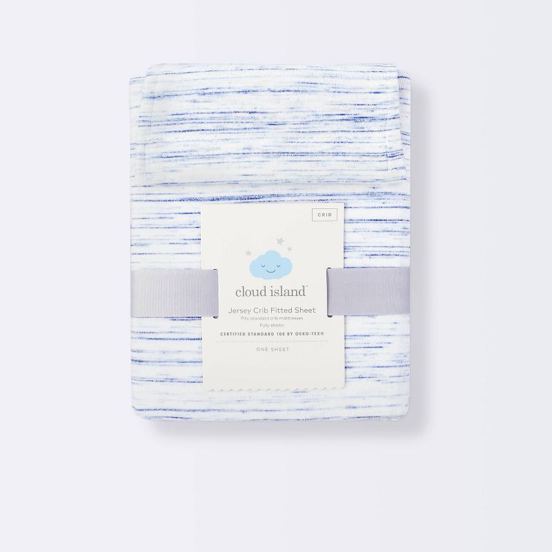 Fitted Jersey Crib Sheet - Cloud Island&#8482; Blue, 6 of 7
