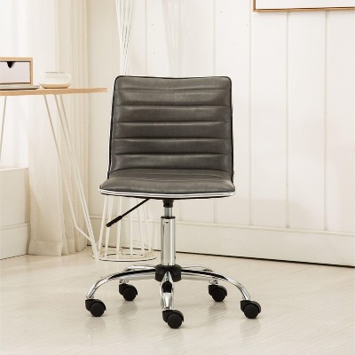 NicBex Home Office Chair with Rotatable Modern Adjustable Height Faux Leather Computer Chair with 5 Wheels for Office, Study, Bedroom