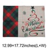 Unique Bargains Christmas Place Mats Linen Red Green Beige White 13"x17.7" 2 Pcs - 3 of 4