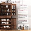 Farmhouse Pantry Cabinet with 3 Pull Out Organizers, 6 Door Shelves & 2 Drawers, 71" Tall Kitchen Storage Hutch for Dining Room-3irtyhousy - 3 of 4