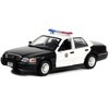 1998 Ford Crown Victoria Police Interceptor Black and White Reno 911 (2003-2009)" TV Series 1/24 Diecast Model Car by Greenlight - 2 of 3
