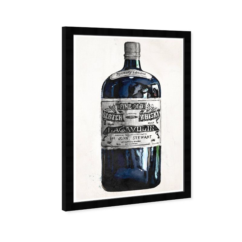 13&#34; x 19&#34; Fine Old Whiskey Silver Drinks and Spirits Framed Wall Art Blue - Hatcher and Ethan, 4 of 6